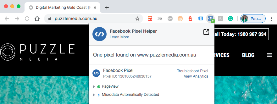 Facebook Pixel Helper